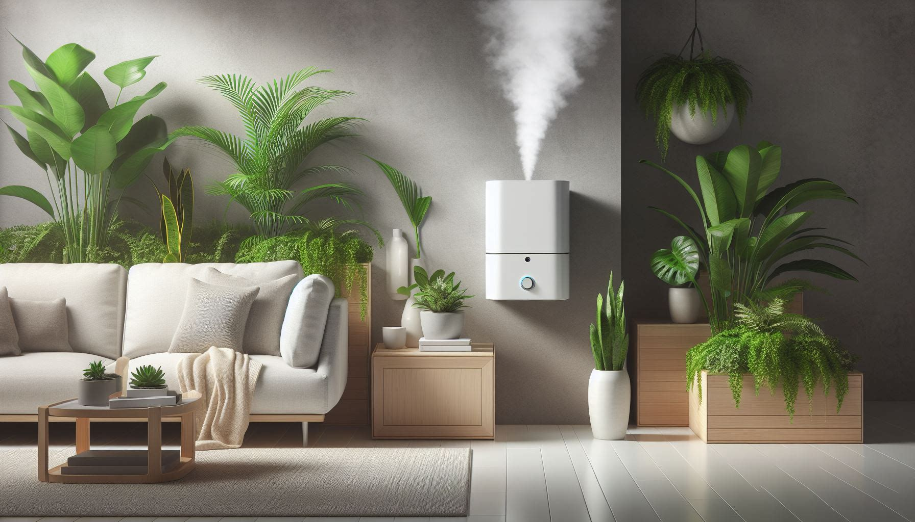 Steam Humidifier in living room